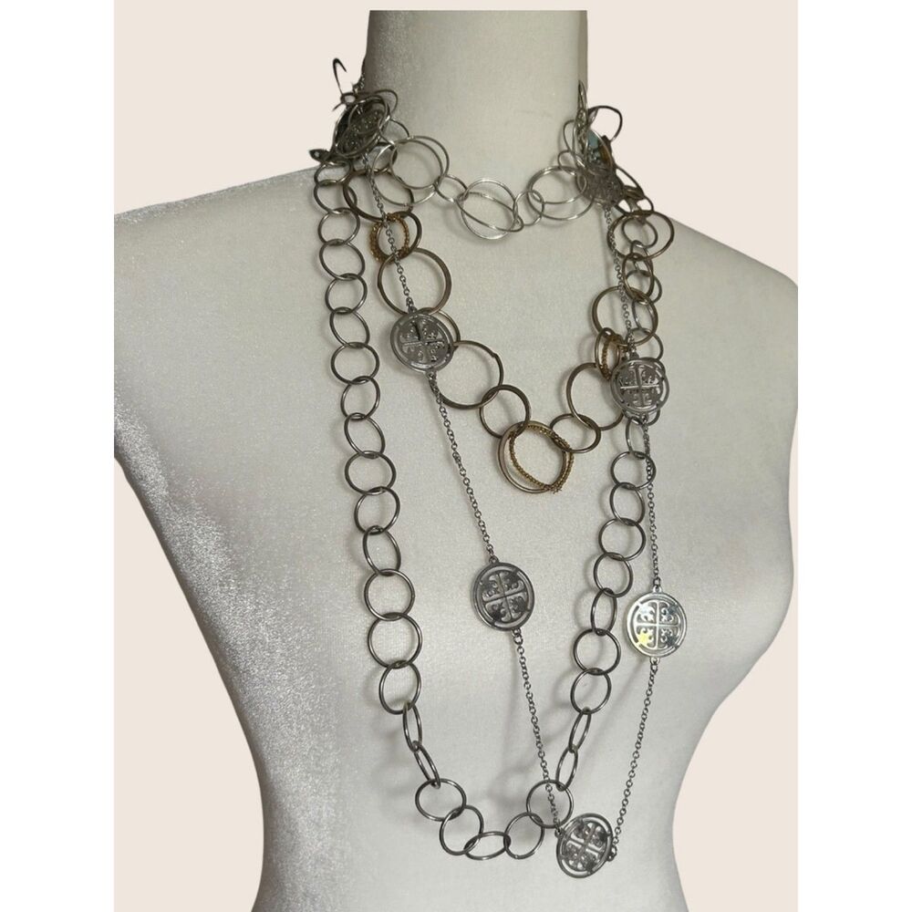 ⛓ VTG CIRCLE CHAIN COIN BUNDLE LOT LAYERED STACK BOHO DAISY FUENTES ISIS COUTURE